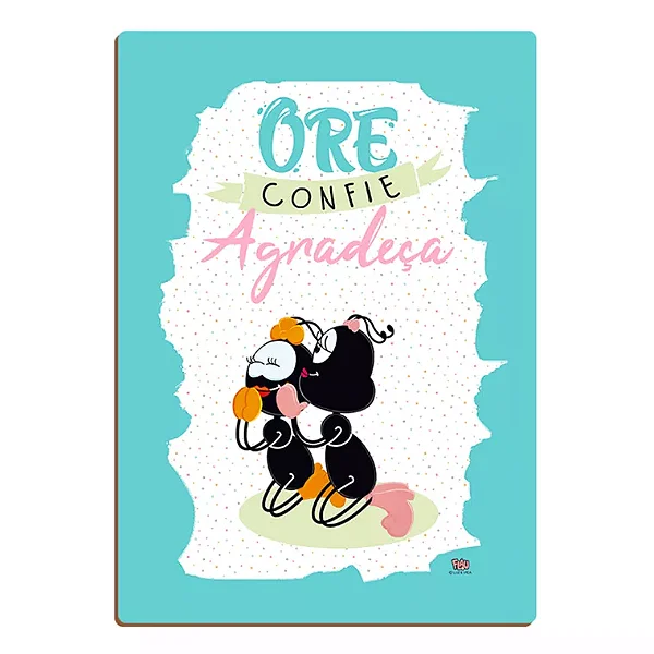 Placa MDF -  Ore e Confie - Smilinguido