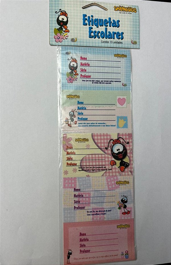 Etiquetas Escolares Faniquita - Feminino - Pct C/10 Un