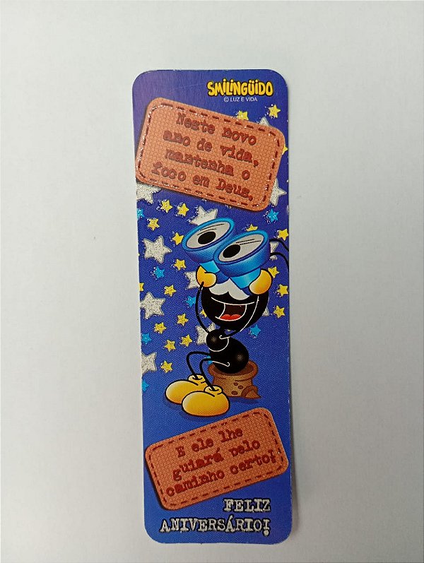 Marca Páginas Mini - Neste Novo Ano de Vida - Smilinguido (aniversário)  - Pct 50 und