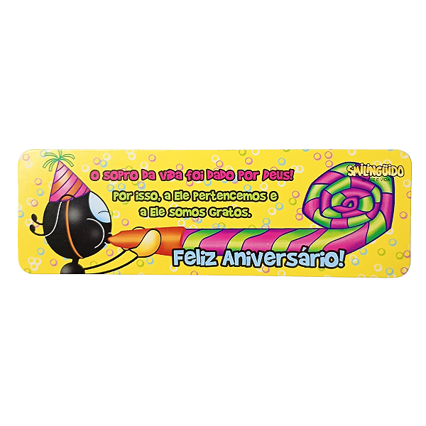 Marca Páginas - Aniversário - O Sopro da Vida - Pct 50 unidades