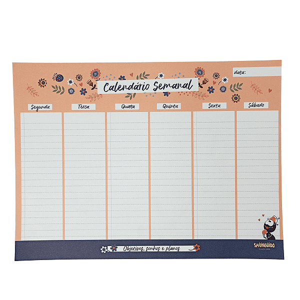 Planner Semanal Faniquita - Salmão