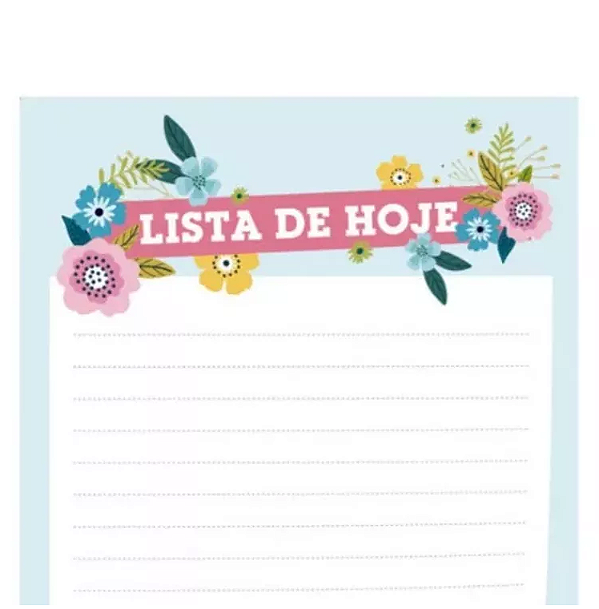 Bloco Lista de Hoje - Smilingüido - Azul