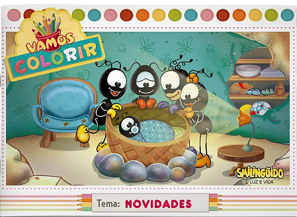 Livro Vamos Colorir - Novidades - Smilinguido