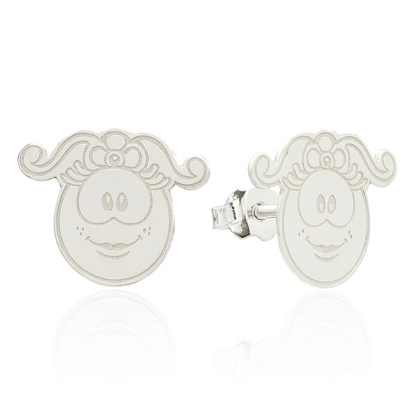 Brinco de Prata Faniquita Sorrindo