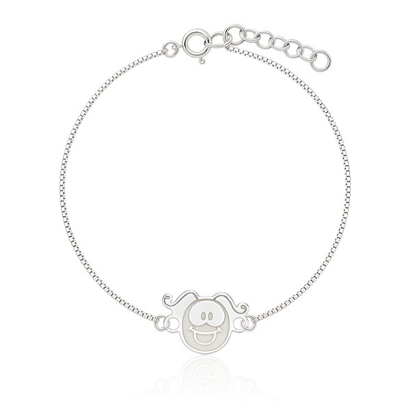 Puseira de prata Smilingüido Rostinho - Noble