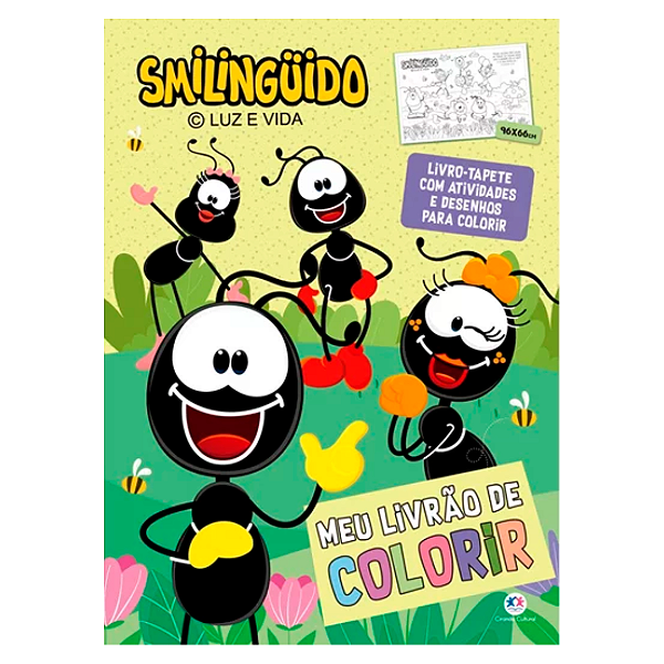 Livro tapete Smilingüido - Meu livrão de colorir