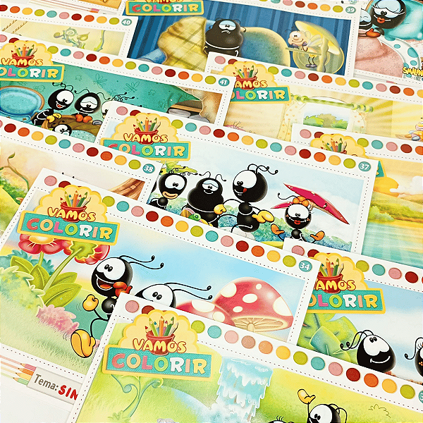 COMBO - Coleção Vamos Colorir Smilingüido - 12 Livretos
