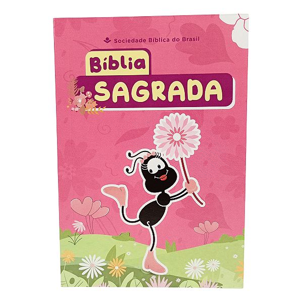 Bíblia Sagrada Smilinguido NTLH | Capa brochura ilustrada - Rosa