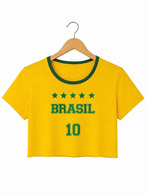 Cropped Brasil- Amarelo