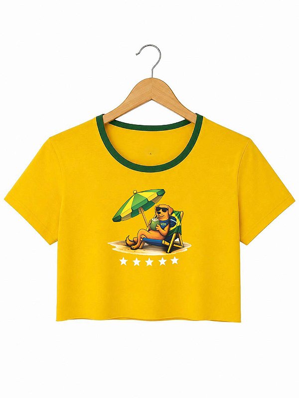 Cropped Caramelo- Amarelo