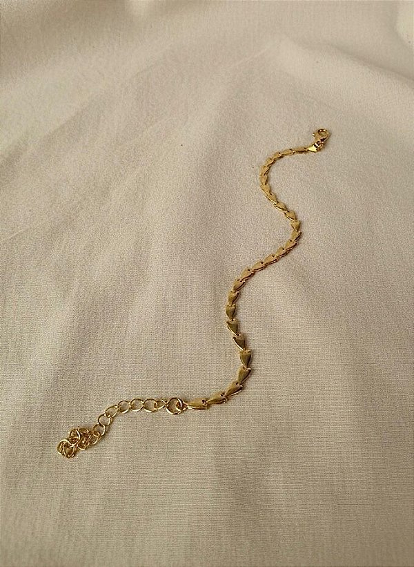 Pulseira Fita Coração Deitado