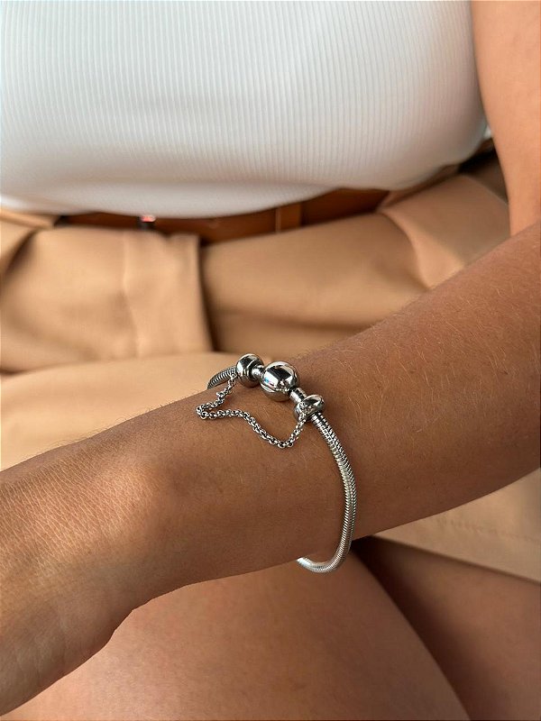 Pulseira Inspiração Pandora com Trava