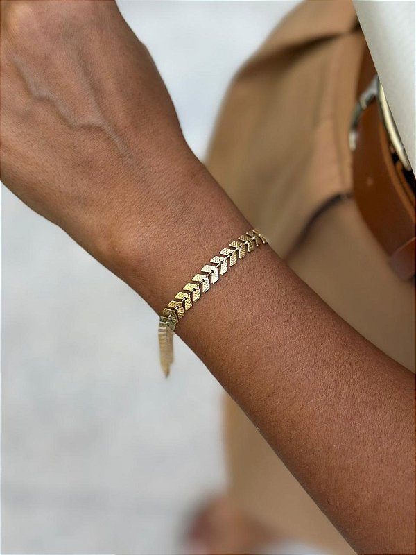 Pulseira Malha Escama de Peixe