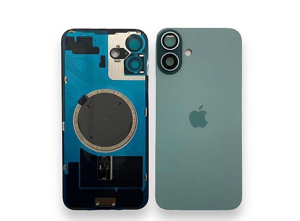 TAMPA TRASEIRA IPHONE 16 PLUS COMPLETA VERDE