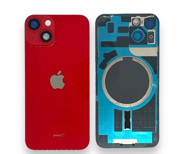 TAMPA TRASEIRA IPHONE 14 COMPLETA VERMELHO