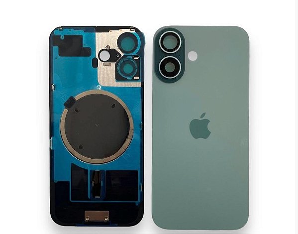 TAMPA TRASEIRA IPHONE 16 COMPLETA VERDE