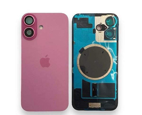 TAMPA TRASEIRA IPHONE 16 COMPLETA ROSA