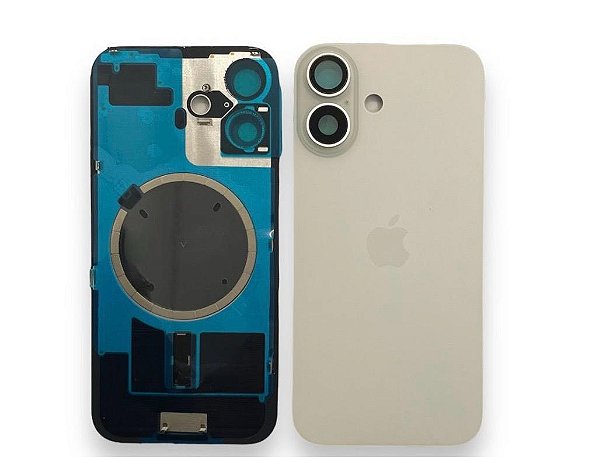 TAMPA TRASEIRA IPHONE 16 COMPLETA BRANCO