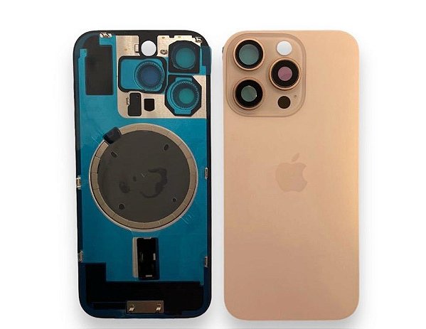 TAMPA TRASEIRA IPHONE 16 PRO MAX COMPLETA DESERT TITANIUM