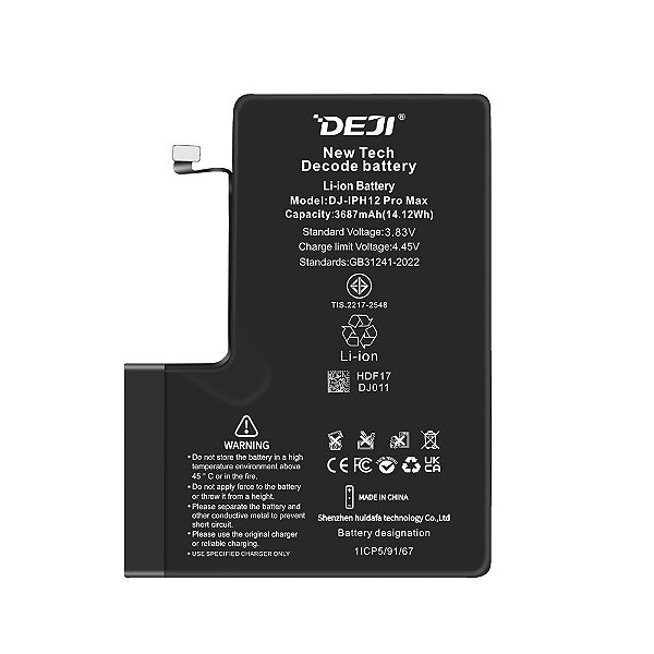 Bateria DEJI iPhone 12 Pro Max 3687mAh DECODE