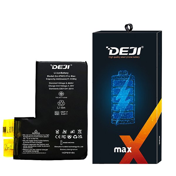 Bateria DEJI Iphone 15 PRO MAX SEM FLEX 4422 mAh