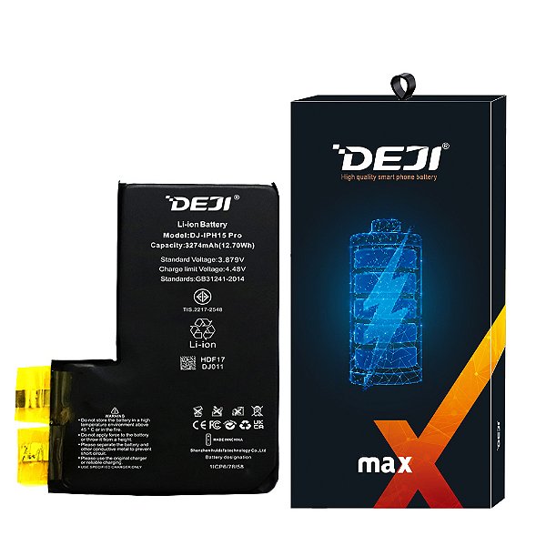 Bateria DEJI Iphone 15 PRO SEM FLEX 3274 mAh