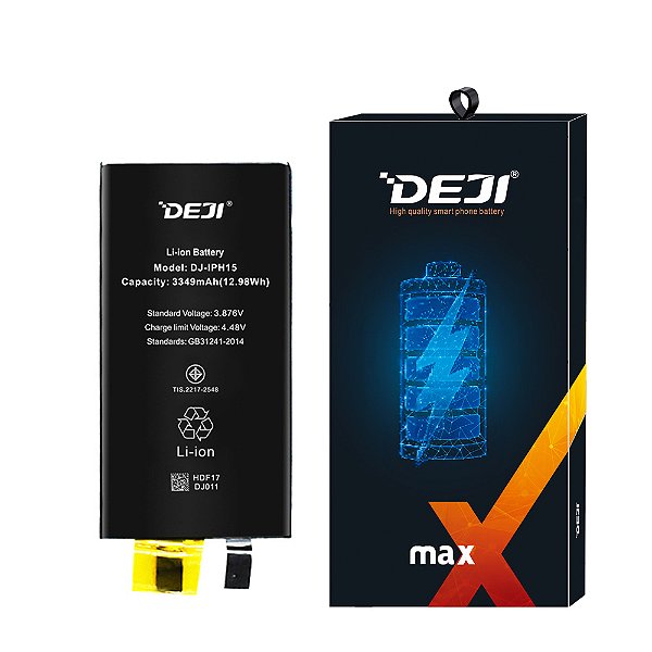 Bateria DEJI Iphone 15 SEM FLEX 3349 mAh