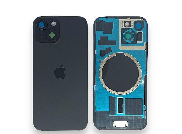 TAMPA TRASEIRA IPHONE 15 COMPLETA PRETO