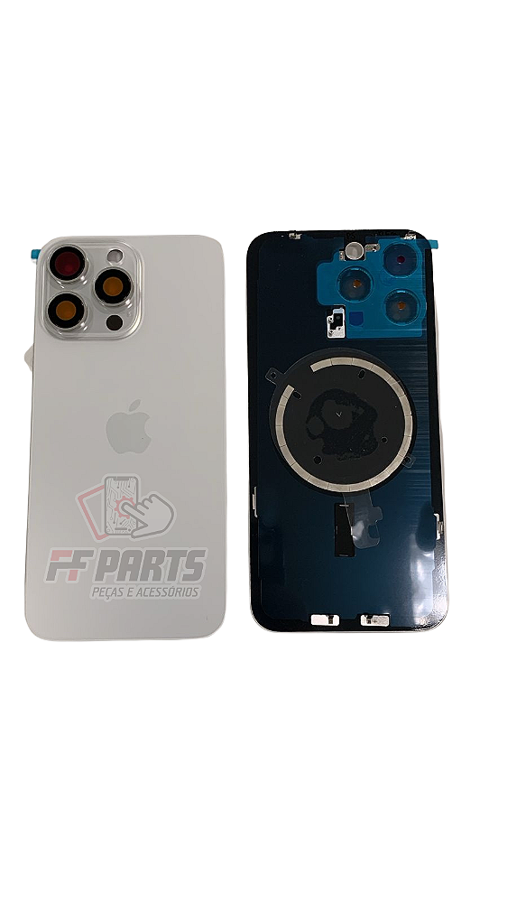 TAMPA TRASEIRA IPHONE 15 PRO MAX BRANCO OEM