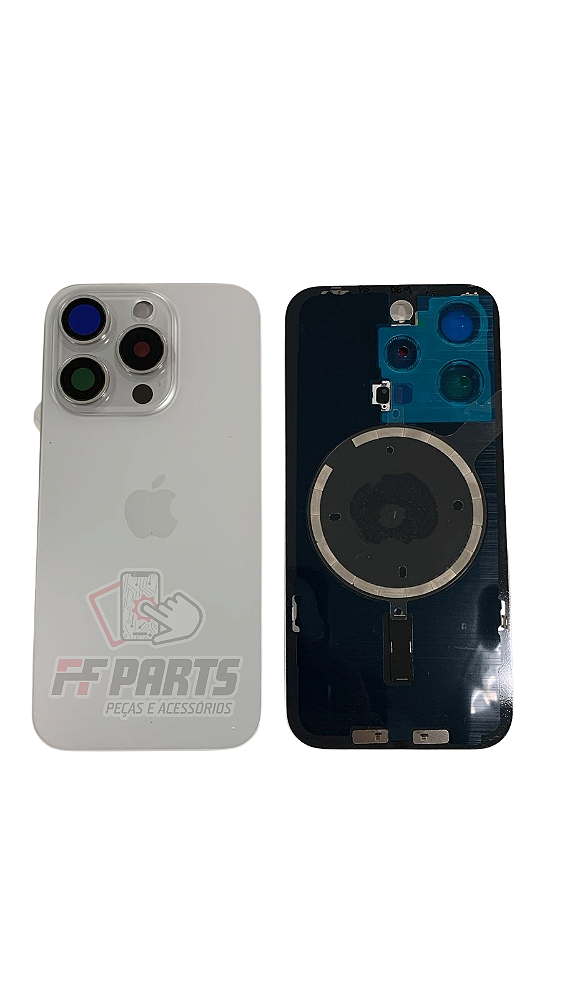TAMPA TRASEIRA IPHONE 15 PRO BRANCO OEM