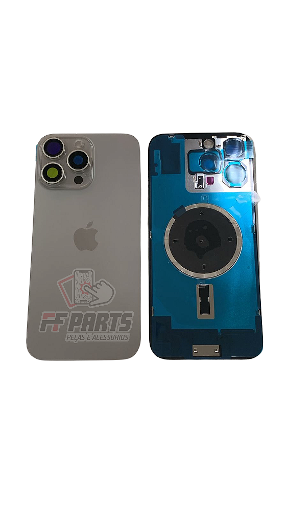 TAMPA TRASEIRA IPHONE 16 PRO MAX COMPLETA NATURAL TITANIUM OEM