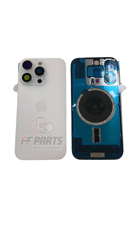TAMPA TRASEIRA IPHONE 16 PRO COMPLETA BRANCO OEM
