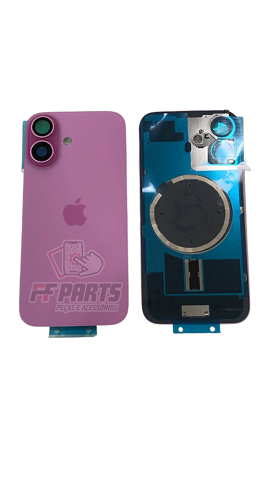 TAMPA TRASEIRA IPHONE 16 COMPLETA ROSA OEM