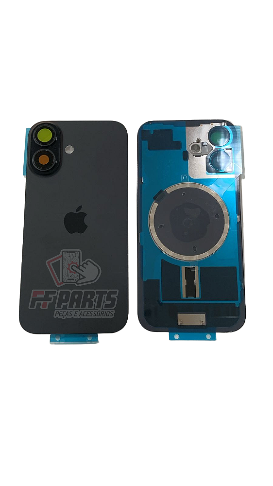 TAMPA TRASEIRA IPHONE 16 COMPLETA PRETO OEM