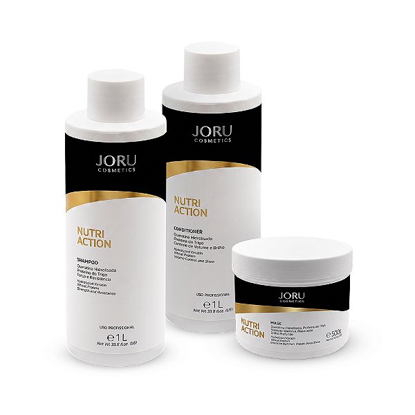 Kit Nutri Action - Shampoo 1L + Condicionador 1L + Máscara 500g