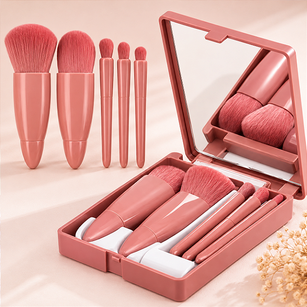 Conjunto de pincéis de maquiagem para viagem