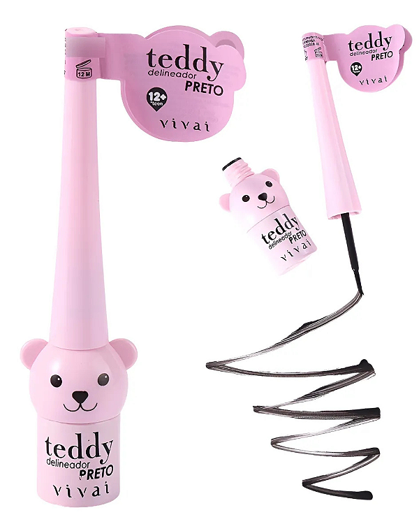 Delineador Líquido Preto Matte Teddy Vivai