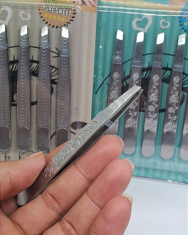 Pinça de Aço Inoxidável para Depilação