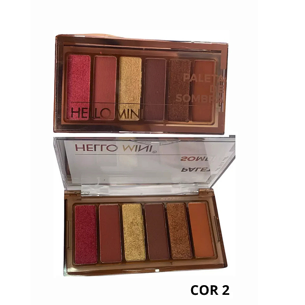 Paleta de Sombra Hello Mini 6 Cores Vibrantes