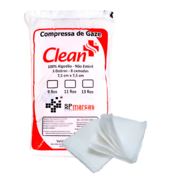 Compressas De Gazes 13 Fios Com 500 Unidades