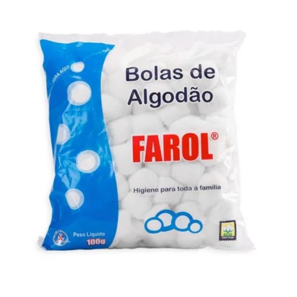 Algodão Bolas 100g para Higiene e Maquiagem