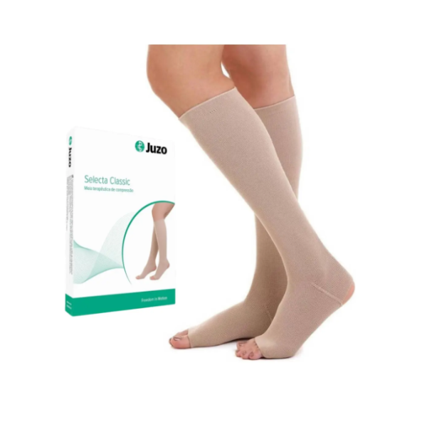 Meia Compressão 3/4 Selecta Malha Plana 30-40 mmhg Curta