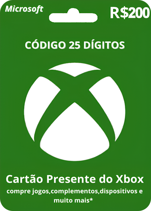 R$200 Xbox - Gift Card Digital