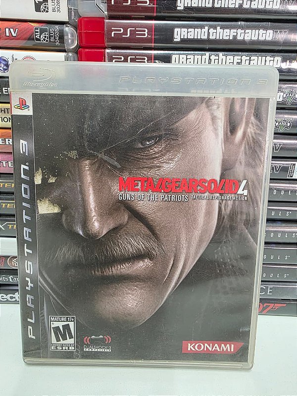 Metal Gear Solid 4 - PS3 (Manual rasgado e capa quebrada)