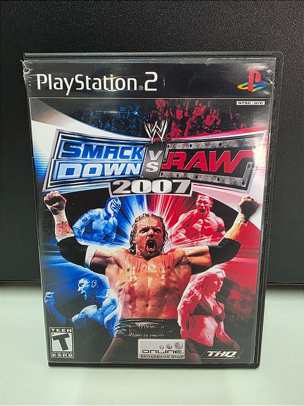 Smackdown vs Raw 2007 - PS2 (Capa reimpressa)