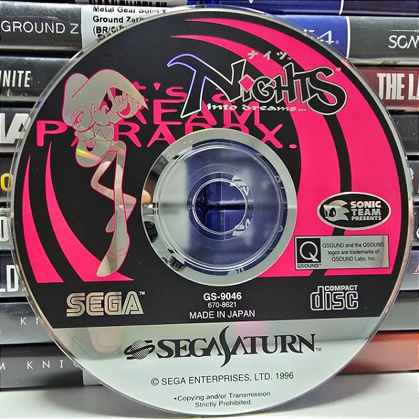 Nights Into Dreams - Saturn (JP/Loose/Com detalhes)