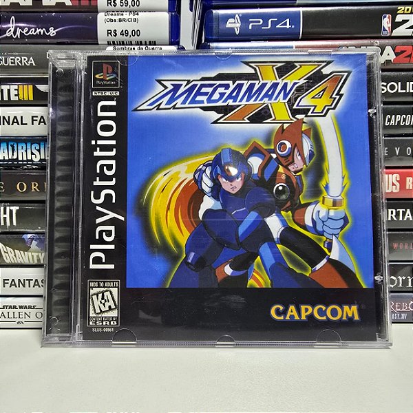 Mega Man X4 - PS1 (USA/Capa repro)