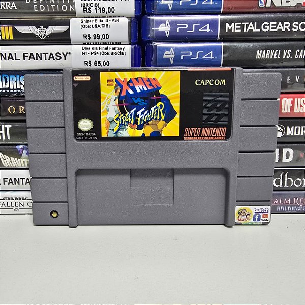 X-Men vs Strret Fighter - SNES (Paralelo/Loose)