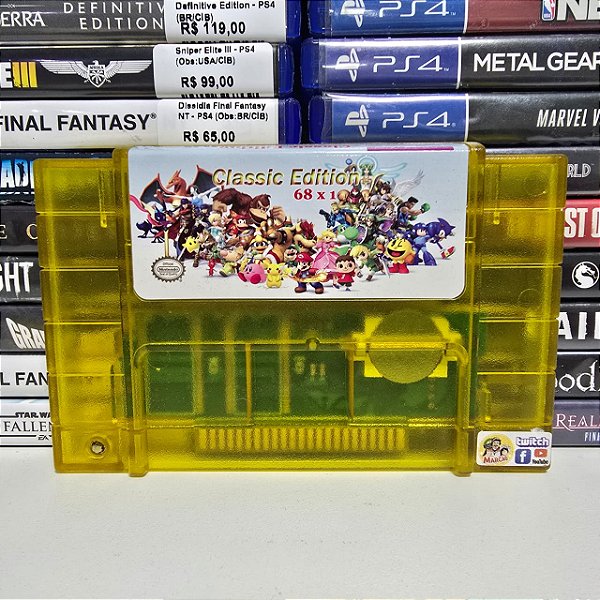 Cartucho multijogos 68 em 1 - SNES (Loose)