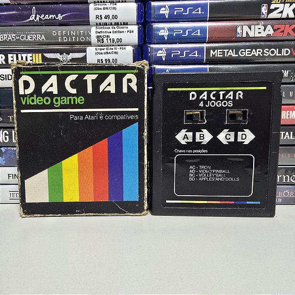 Multijogos Dactar 4 jogos - Atari (BR/Loose)